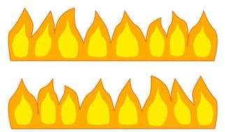 Colorful fire border clipart