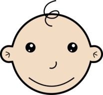 face drawing of a happy child