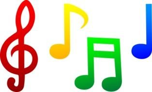 Colorful Music Note drawing