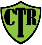 CTR, black letters on green Shield