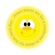 jesus wants me for a sunbeam as an inscription on a funny picture