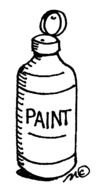 Clip Art Black And White Paint drawing