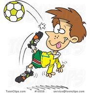 Cartoon Soccer Kick