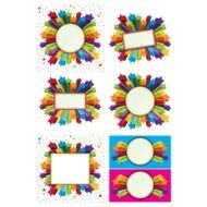 variety of colorful holiday frames