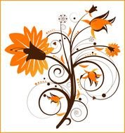 Flower Swirl Clip Art
