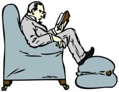 Reading man in Chair drawing