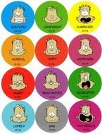 Emotion Faces as a graphic element for a clipart