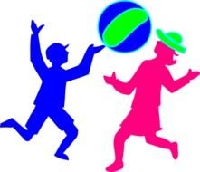 Boy Playing Ball Clip Art N2