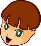 Little Anime Boy With Brown Hair