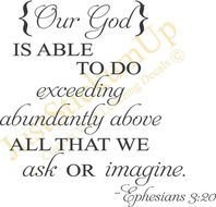 Ephesians 3 20 Scripture Clip Art