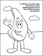Pork Chop Coloring Page