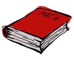 notebook in red cover, drawing