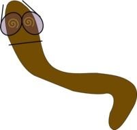 Bookworm With Glasses Clip Art