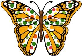 Yellow Butterfly as a picture for a clipart