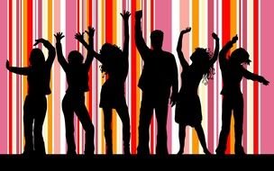 Dance Party happy people drawing