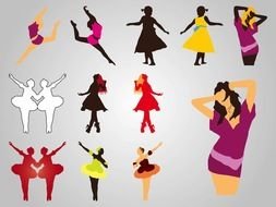 Dancing Girl Silhouette drawing