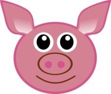 Cartoon Pig Face Clip Art