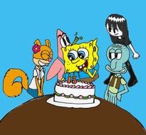Ä°llustration of Happy Birthday Spongebob