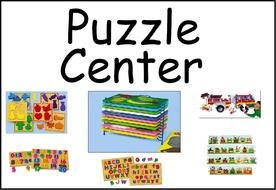 Preschool Classroom Center Signs Printable drawing