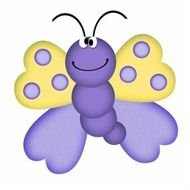 Purple Cartoon Butterfly