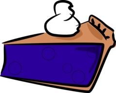 Blueberry Pie Clip Art drawing