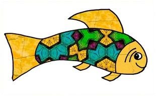 drawn colorful fish
