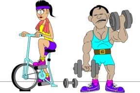 Women Working Out drawing