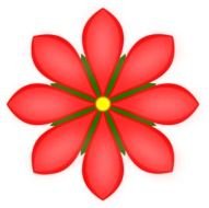 Red Flower Clip Art N6