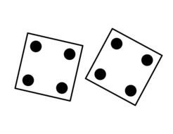 Dice four darwing