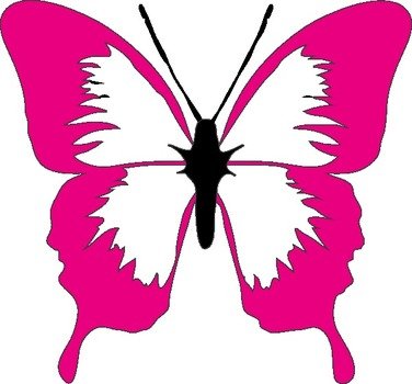 Pink Butterfly Clip Art N7