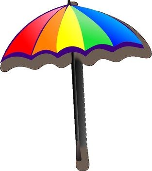 Rainbow Umbrella Clip Art