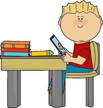 Student Sitting At Desk Clip Art N7