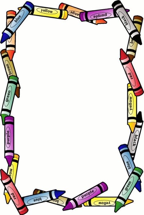 border with felt pencils
