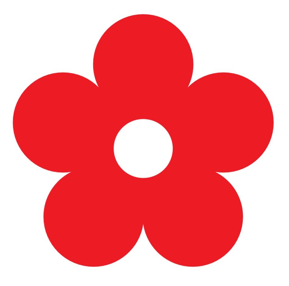clipart of the red flower