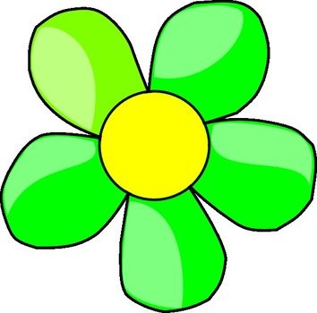 Green Flower Clip Art N4