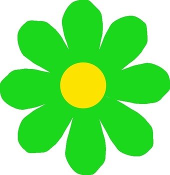 Green Flower Clip Art N7