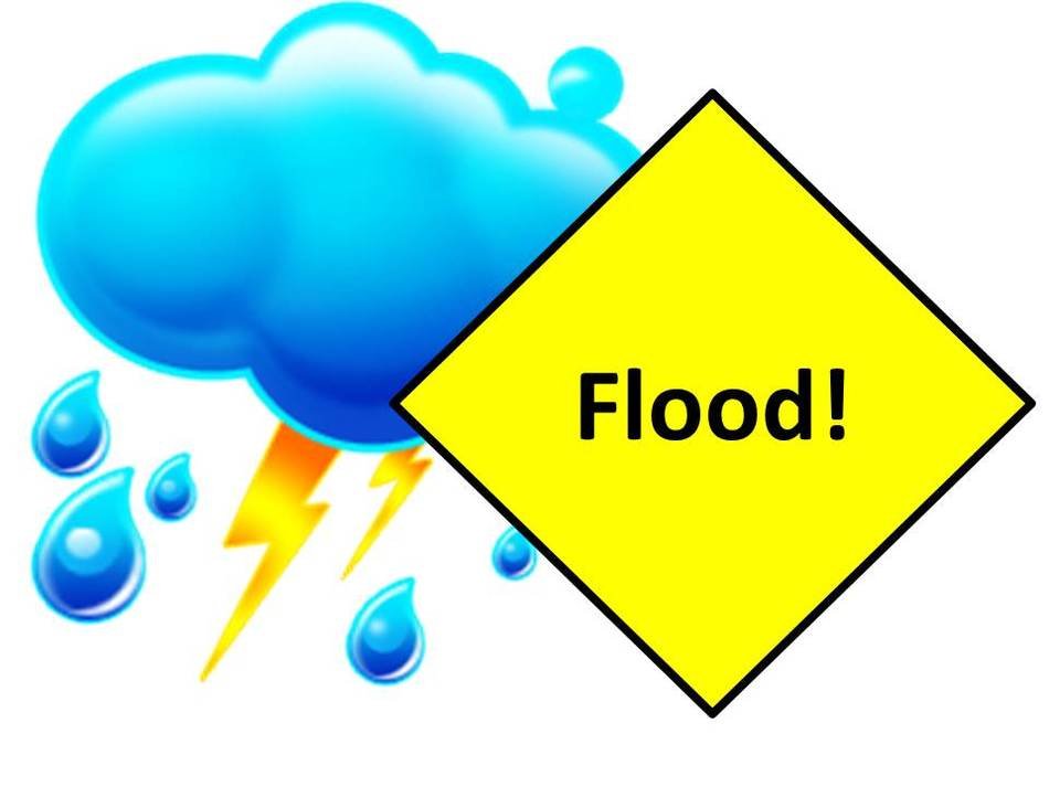 Clip art of Flooded Basement