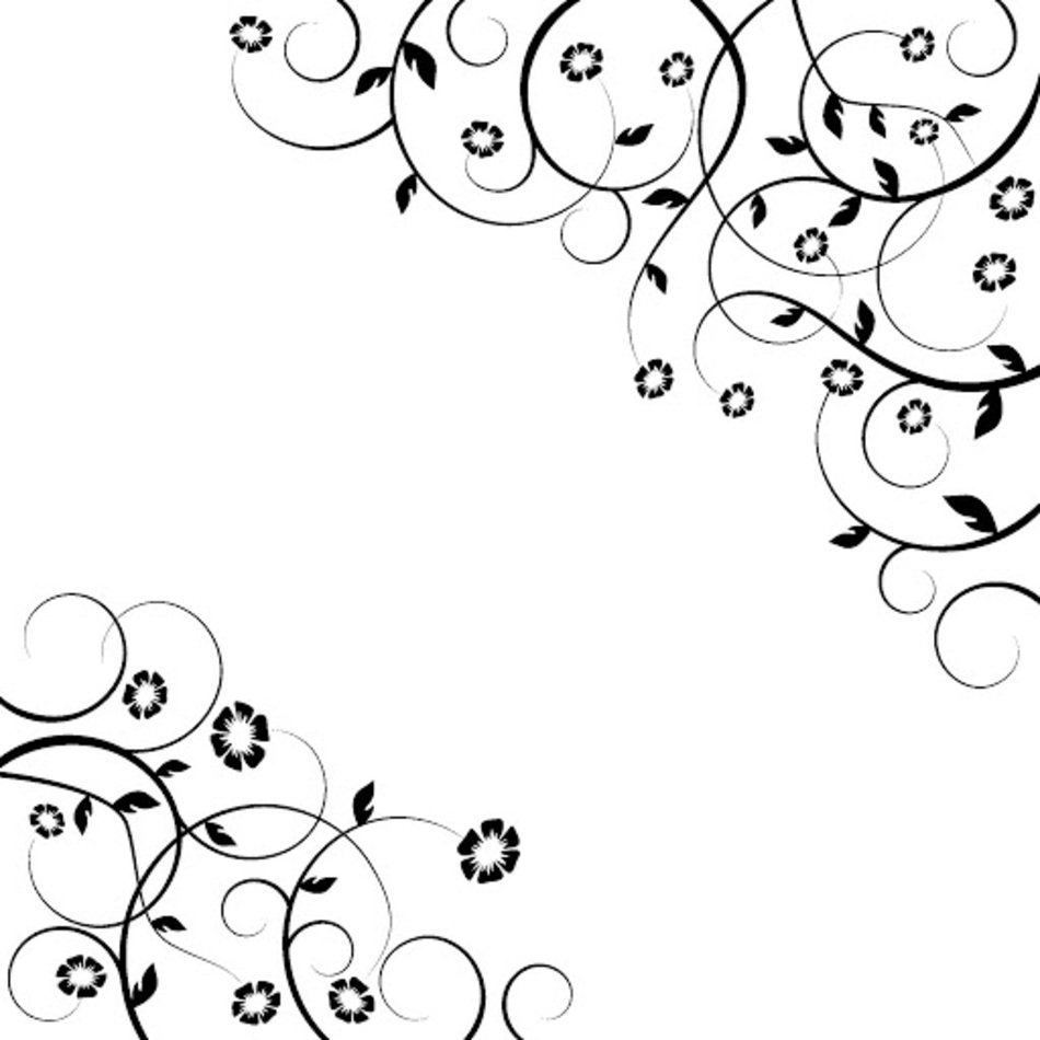 Flower Swirl Design Corners