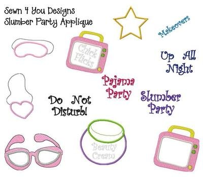Printable Slumber Party Clip Art