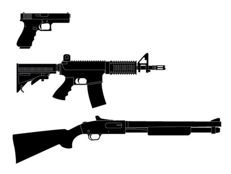 AR 15 Guns Clip Art N3