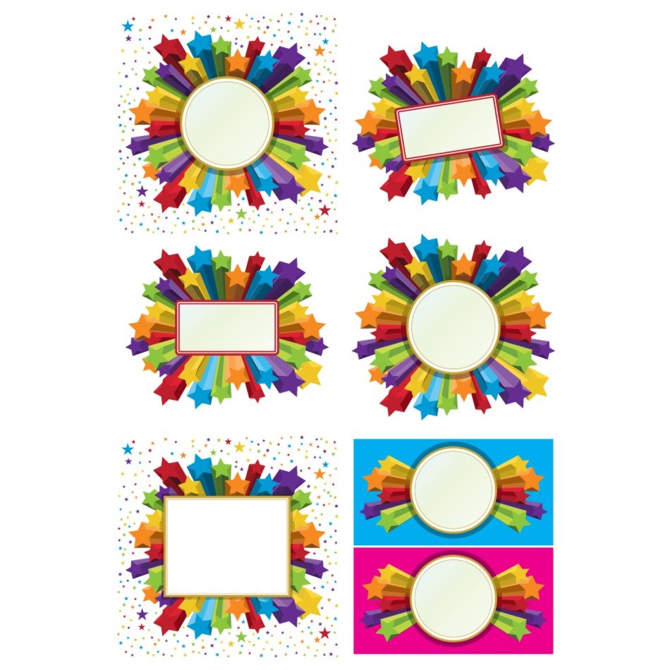variety of colorful holiday frames