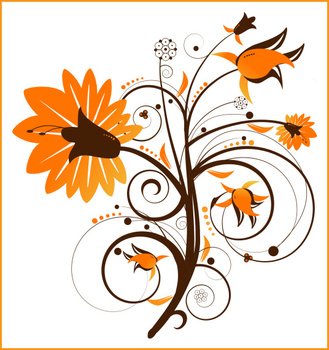 Flower Swirl Clip Art