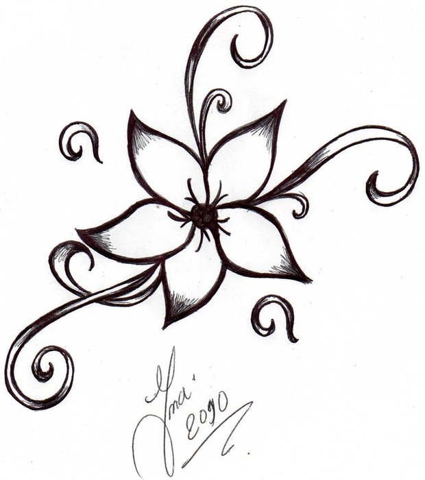 flower as theme for tattoo