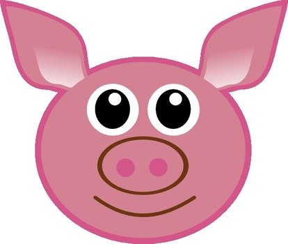 Cartoon Pig Face Clip Art