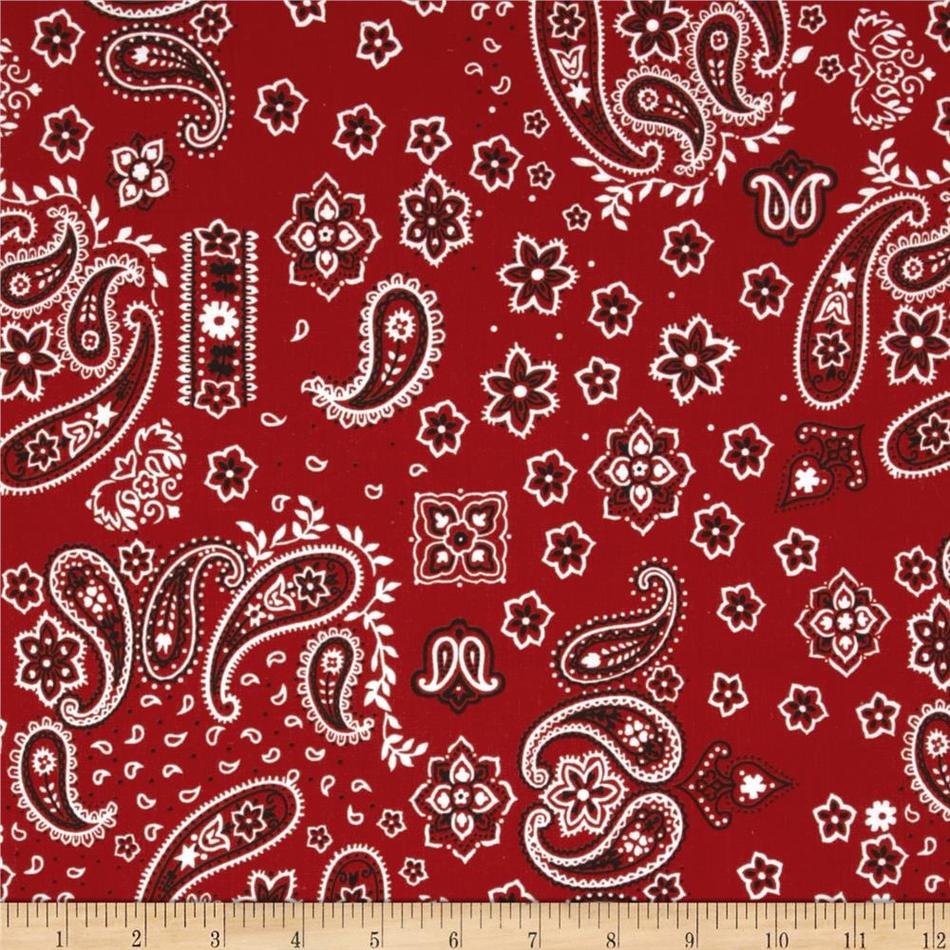 Red Bandana Fabric drawing