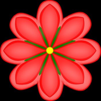 Red Flower Clip Art N6