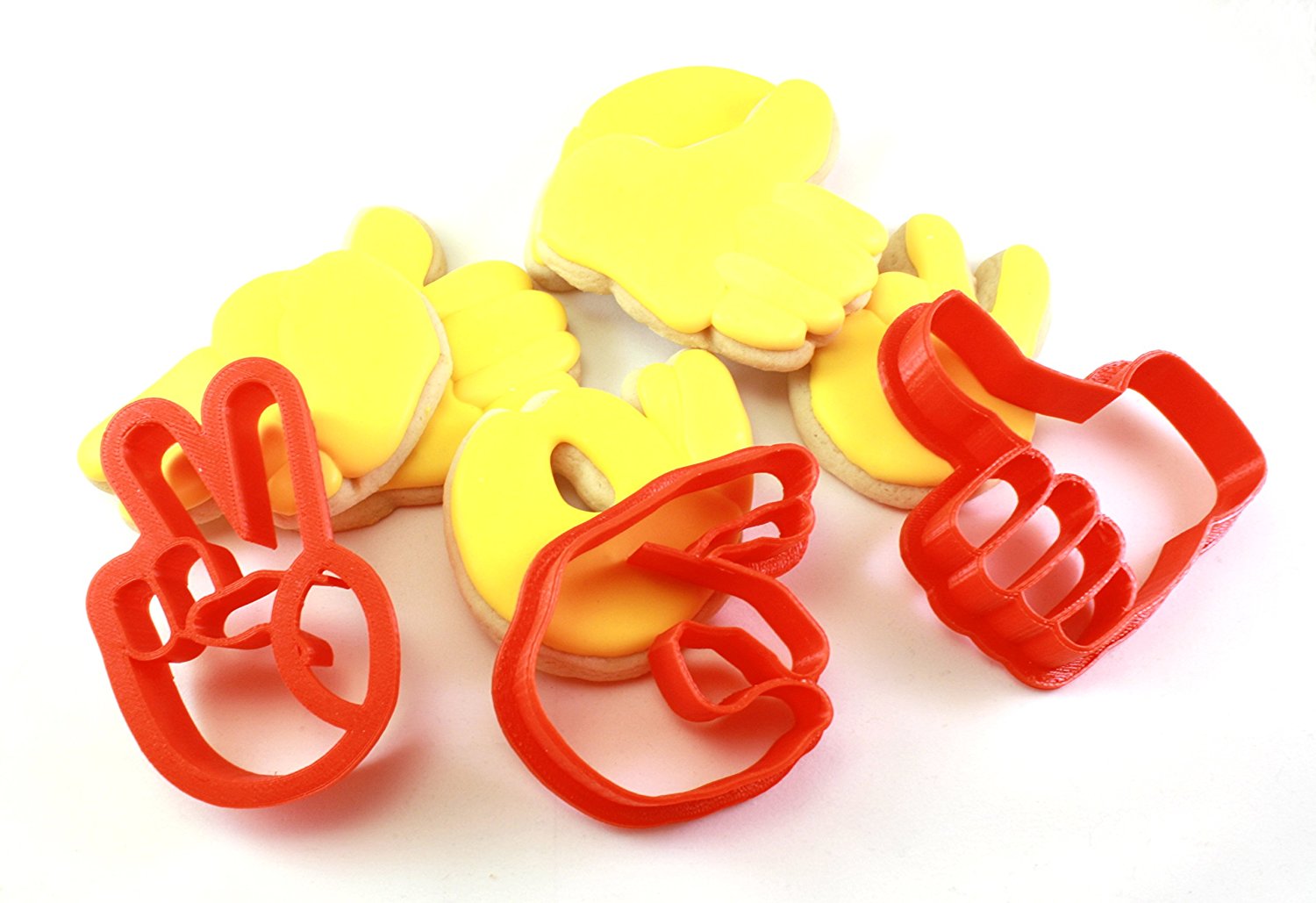 3Pack Hand Sign Emoji Cookie Cutters N5 free image download