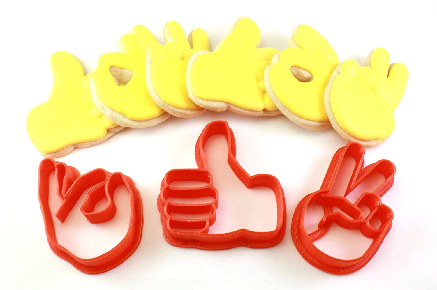 3Pack Hand Sign Emoji Cookie Cutters N6 free image download