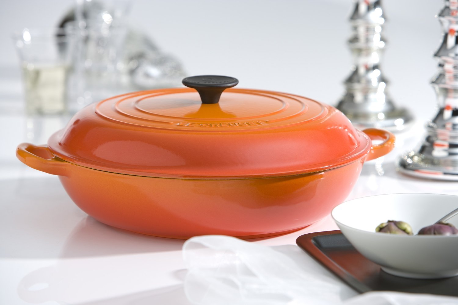 Le Creuset Enameled Cast-Iron 3-12-Quart Buffet Casserole, Flame N2 