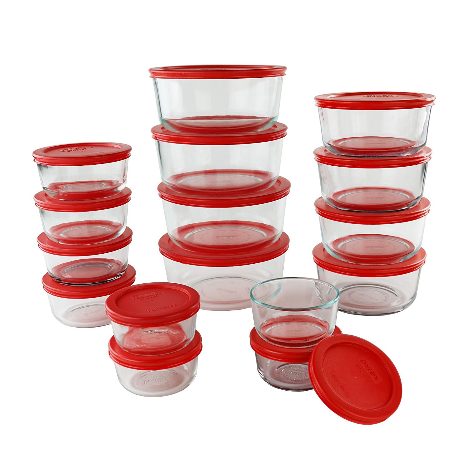 Pyrex 1126080 32 Piece Simply Store Nesting Storage Set, Clear free ...